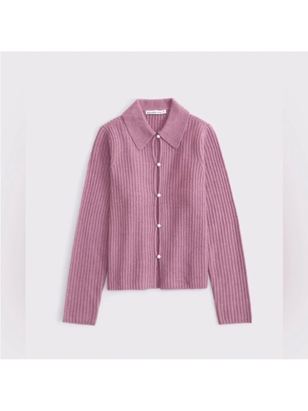 Abercrombie Pearl Button Collared Cardigan S - Picture 2 of 6